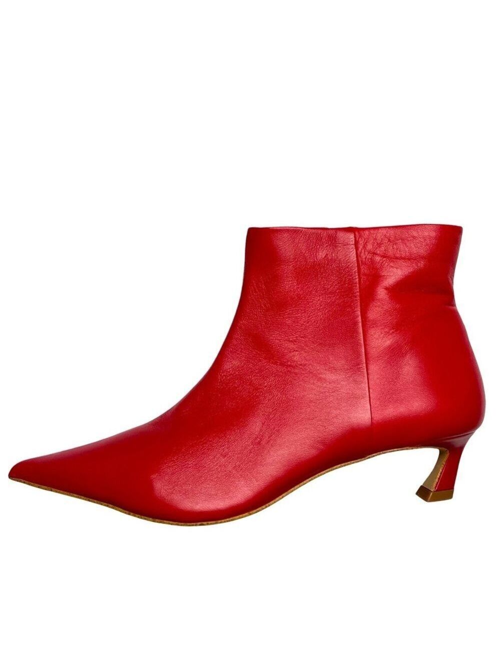 NWOB $140 Gianni Bini, the Georgina Leather Kitten Heel Booties - Picture 4 of 13